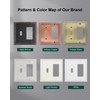 TREEWELL 2-Pack Combo Toggle/Decorator Light Switch Cover Plate, Pearls Decorative