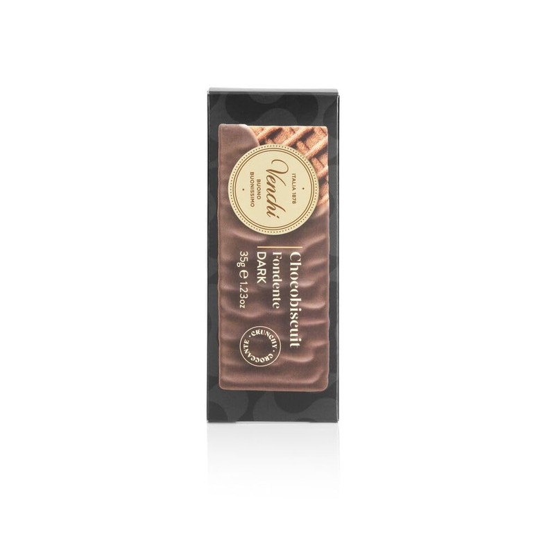 Venchi - ChocoBiscuit Snack, Double Biscuit Wafer Covered in Dark