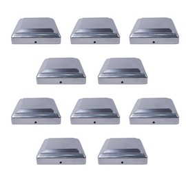 Pfostenkappen 7x7 cm, 10 Stück Zaunpfosten Kappen, Verzinkt Metall Pfostenabdeckung für Garten Holzpfosten