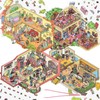 4 Sets 3D Fun Big Size House Scenes Stickers with