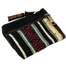 GURU SHOP Ethno Wallet Green Unisex Adult 10 x 11 x 1 cm, black, Standard size, Casual