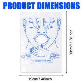 50 Stück Gesichtsschutz, CPR/Beatmungsmaske zur Persönlichem Schutz, Gesichtsschutz zum Erste Hilfe & Notfälle, PVC Folienbeutel Wiederbelebungsbarriere Schutz Notfallbeatmungshilfe, Blau