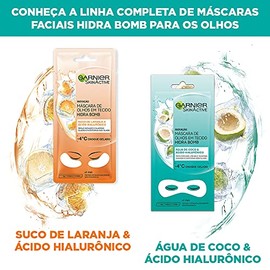Garnier Skin Naturals Face Mascarilla facial en tela para ojos anti ojeras con coco hidra bomb de garnier, 1 pza Coco                                 