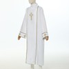 COSDREAMER Catholic Priest Alb Pleated Cross Pulpit Liturgical Cotta Vestment