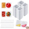 AnLiikMeFe 20-Pack Reusable Snack Containers with Lids & Spoons |