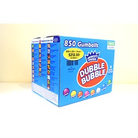 Dubble Bubble Fresh Gumballs Box 1" Inch (850 ct.) 16 LBS Bulk Vending FREE SHIP
