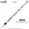 Schmidt: 6040 Fineliner Rollerball Refill, Blue Ink, Pack of 4.