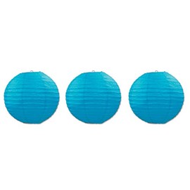 Beistle 54570-T 3-Pack Paper Lanterns, 9-1/2-Inch