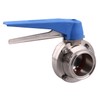 DERNORD 2 Pack Butterfly Valve with Blue Trigger Handle Stainless