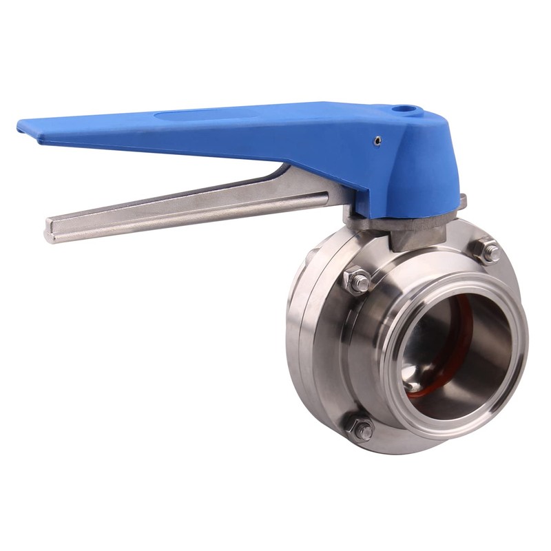 DERNORD 2 Pack Butterfly Valve with Blue Trigger Handle Stainless