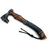 Medieval Warrior Fully Functional Battle Ready Custom Handmade High Carbon Steel 18" Tomahawk Viking Axe Gorgeous Solid Sheesham Wood Handle Comes with Leather Carrying Case. (Viking)