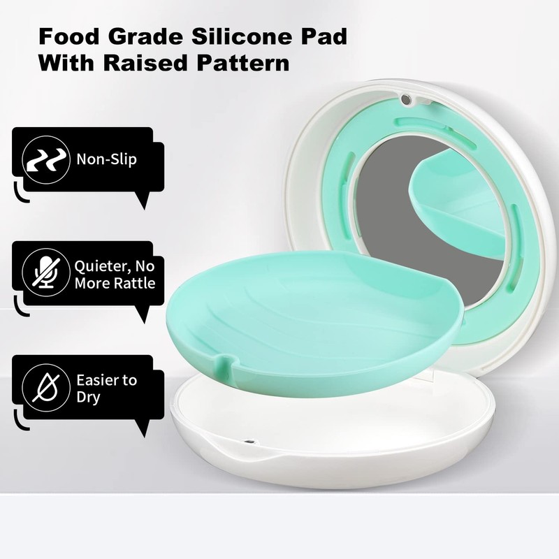 2PCS Retainer Case with Mirror and Adjustable Vent Holes, Compatible