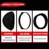 FATECIM Motorcycle 7" Round Headlight Bucket Housing with Visor 7