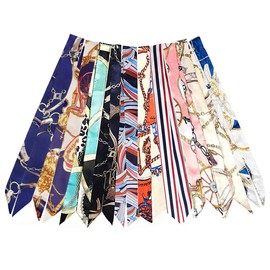 kcctoo - 2/6/10 bolsas de bufanda para mujer, bufandas, banda, cuello, regalos de moda, Azul Marino-10pcs, 4*100cm