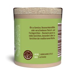 Rosemary Cut Organic 26 g | 100% Pure and Natural for Spice Mixes and Rosemary Tea | Rosemary Needles Cut | Mediterranean Spice | Intense Aroma | by Achterhof