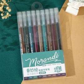 36pcs/Set Colorful Neutral Pens Morandi Blue for Hand Account Forest Style In Painting Writing Retro Color Palette - size: Nordic