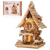 ROBOTIME 3D Wooden Puzzles for Adults-Cuckoo Clock Wooden Models for