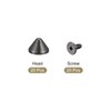 sourcing map 9x6mm Screw Back Rivets, 20 Sets Solid Leather