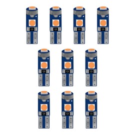 Lyxheth 10PCS T5 LED Bulbs, Instrument Cluster Bulbs, T5 37 2721 PC37 Canbus Error Free Dashboard Light Bulb, 3030 Chips Super Bright 12 Volt Replacement for Car Gauge Cluster Dome Map Lamp (Pink)