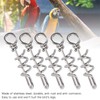 5 Pcs Bird Parrots Foot Ring Buckle Stainless Steel Foot