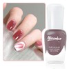 Aieenjor Jelly Nail Polish, Nude Reddish Brown Nail Polish, Water-Based