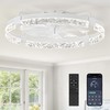 ZMISHIBO Ceiling Fans with Lights | 24 inch Low Profile