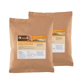 manako manako MSM (Methylsulfonylmethan) Pulver, 99,9% rein, 2 x 1 kg Beutel