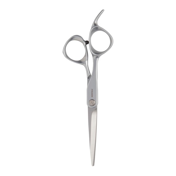 Fromm Professional Transform 5.75" Left-Hand Extra Smooth Hair Cutting Shears on Wet & Dry in Matte Silver Japanese Steel Scissors with Beveled Blade for Experienced & Expert Stylists