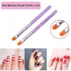TIKA 7-Piece UV Gel Nail Art Brush Set, Flower Painting