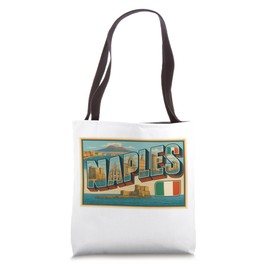Naples Italy 50s Vintage Retro Travel Poster Art Graphic Tote Bag