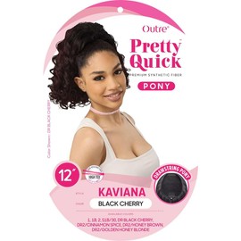 Outre Pretty Quick - Drawstring Pony - Kaviana (DR BLACK CHERRY)