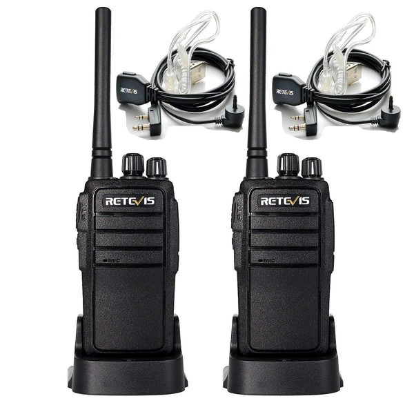 Retevis RT21 Walkie Talkies for Adults Long Range Rechargeable 16CH VOX Two Way Radio with Earpiece for Camping Hunting(2 Pack)