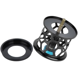 32mm Aluminum Alloy Long Range Fishing Reel Spool Wire Cup for Fish Reels (black)