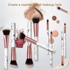 Makeup Brush Set 10pcs, 5 Large Makeup Brushes 5 Small
