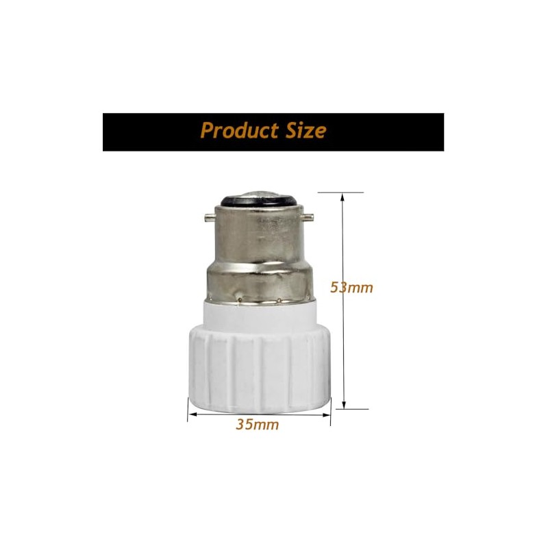 B22 to GU10 Light Adapter, B22 Bayonet Cap to GU10