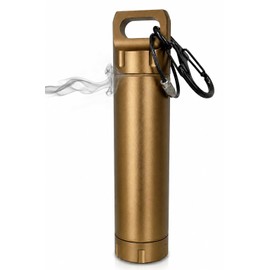 BLOOM SPIRITS Portable Ashtray, Airtight, Odorless, Portable Ashtray, Large Capacity, Stylish, Portable Tray (Bronze)