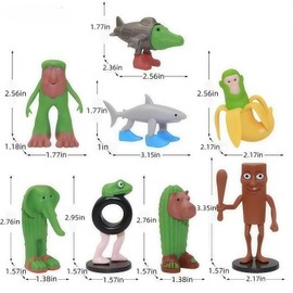 Italian Brainrot Toy,8PCS Brainrot Figures with Tralalero Tralala,Tung Tung Tung Sahur,Bombardiro Crocodilo, Birthday Decorations for Fans and Collectibles for Display