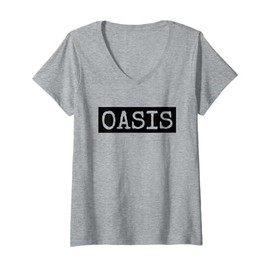 Womens Oasis California CA Vintage Retro Souvenirs V-Neck T-Shirt