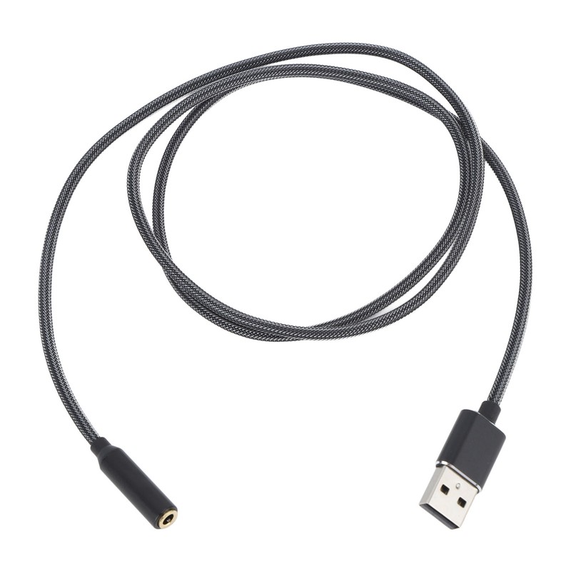 USB Sound Card USB to 3.5mm Jack Sound Adapter External