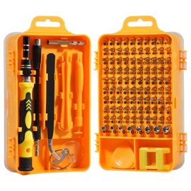 115 en 1 juego de desarmador electronico, juego de desarmadores con caja de almacenamiento, se puede utilizar para reparaciones computadoras, cámaras, muebles y otros productos. (amarillo)…