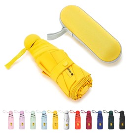 Paraguas UV de Viaje Sombrillas para Lluvia de Bolsillo - Mini Paraguas Sombrilla Protección UV de Viaje para Mujer