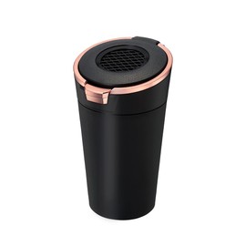 Seikou Sangyo ED-252 Car Goods Ashtray, Solar Light Ash, Copper, Drink Holder Type, LED Included