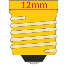 CEC Industries #509K Bulbs, 24 V, 4.32 W, E12 Base, G-6 Shape (Box of 10)