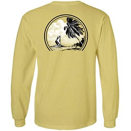 Koloa Surf Mens Hawaiian Boat Classic Logo Long Sleeve Tee-3XL-Yellow/c
