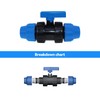 AIMEKE 25 mm PE Pipe Ball Valve Plastic Clamp Connector