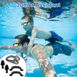 mizikuu Swimming Goggles Polarised Swimming Goggles Anti-Fog Unisex Adult Swimming Goggles UV Protection Self-Adjusting Nose Bridge Orbit-Proof Seals Swimming Goggles with Ear Plugs and Nose Clip