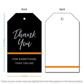 25 Search and Rescue Appreciation Thank You Tags - Thin Orange Line