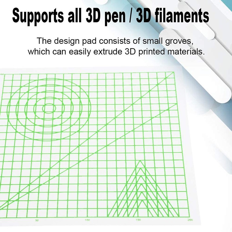 3D Pen Pad, Transparent 3D Drawing Mat, for DIY Drawing