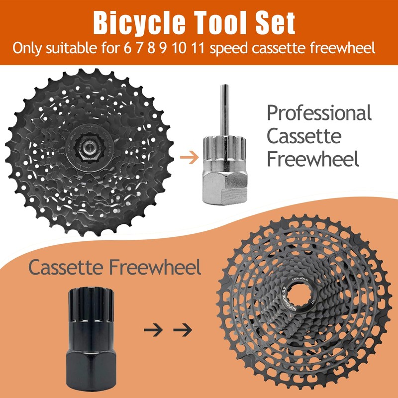3 Piece Bicycle Repair Tool Set for 6 7 8