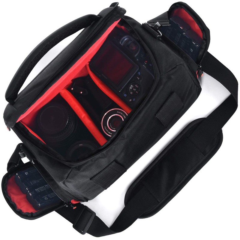 FOSOTO SLR Camera Bag, Large Capacity, Shoulder Bag, Mirrorless SLR